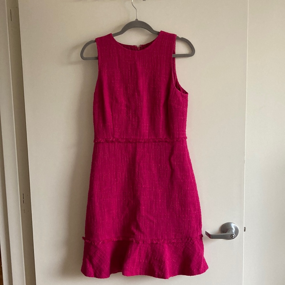 Raspberry Pink JCrew Tweed Dress